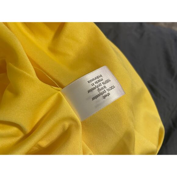 Lane Bryant Yellow Pleated Maxi Dress 18/20 Tie Waist Cap Sleeve Plus Size - Picture 7 of 7